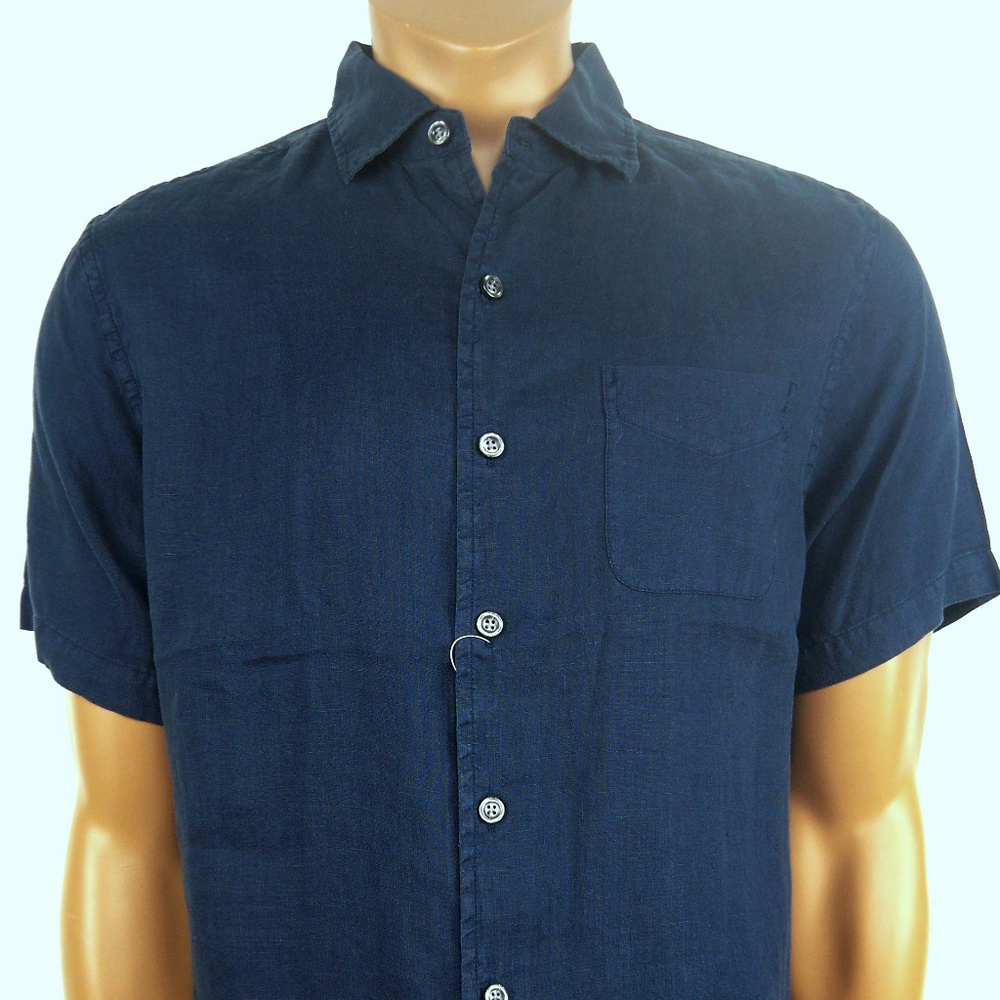 CREMIEUX Classics Garment Dyed 100%Linen Dark Navy